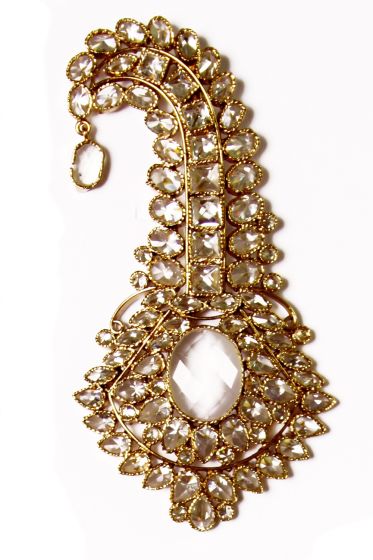 AKBAR Large American Diamond Kalgi KAWA02821 Indian Jewellery