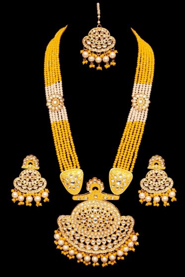 Statement Asian Indian/Pakistani Kundan Long Necklace Set NEYK12314 Indian Jewellery