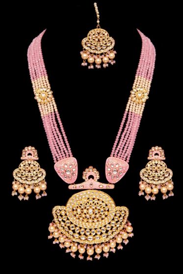 Statement Asian Indian/Pakistani Kundan Long Necklace Set NEWK12320C Indian Jewellery