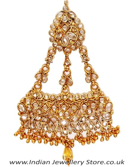 22k Gold Plated Polki Mini Jhumar PGWP04535 Indian Jewellery