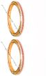 2 x Ruby Gold-Effect Bangles, 2.8 WGPA03616 Indian Jewellery