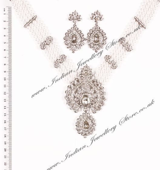 Elizabeth Necklace and Earrings NSWC03715 Indian Jewellery