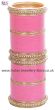 Baby Pink Indian Wedding Chura & Champagne Crystal Bangles 2.8 UAPC11603 Indian Jewellery