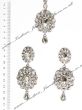 American Diamond Earrings and Tikka ISWA04386 Indian Jewellery