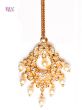 Contemporary Fine CZ & Pearl Indian Tikka Headpiece ZEWA12258 Indian Jewellery