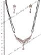 Larger Silver Mangalsutra Necklace MSWA03194 Indian Jewellery