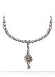 Gem & Kundan Flexible Headband with Attached Tikka - Silver NSWK12372 Indian Jewellery