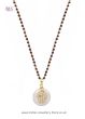 Evil Eye Hamsa CZ Pearl Indian Mangalsutra Pendant MEWL12329 Indian Jewellery