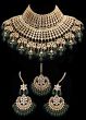 Sabyasachi Large Kundan Bridal Set - Green BEGK11845 Indian Jewellery