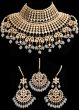Sabyasachi Large Kundan Bridal Set - Grey BEEK11848 Indian Jewellery