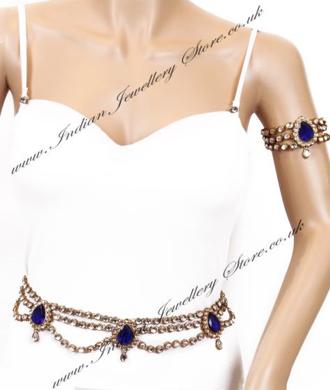 KAYA Saree Belt and Bajuband Set LALK04271 Indian Jewellery