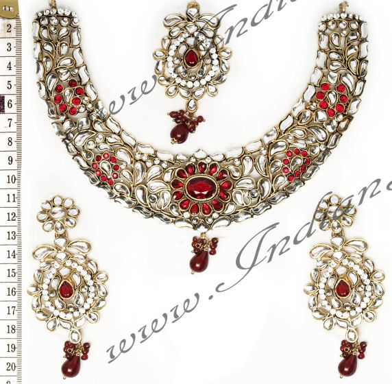 Kundan Necklace Set NARK02673 Indian Jewellery