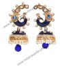 Large Peacock Multi Coloured Jhumka EGLL10346 Indian Jewellery