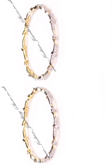 2 x Modern Fine CZ Indian Bangles, 2.8 WGWA04203 Indian Jewellery