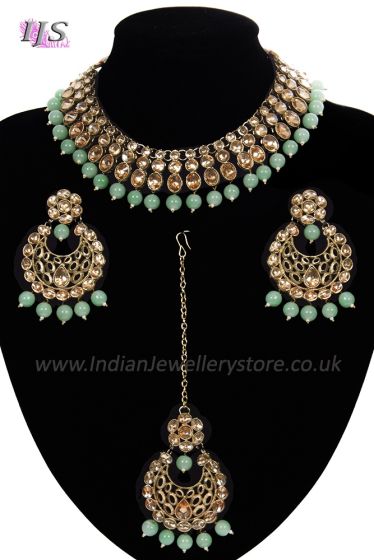 Antique Flexible Indian Jewellery Set NANK11510C Indian Jewellery