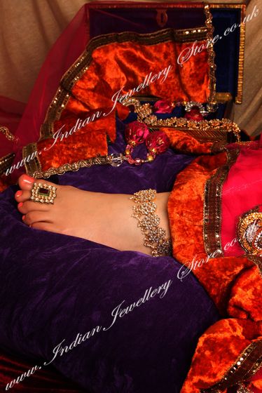 Kundan Payal (Indian Anklet) YGWK04480 Indian Jewellery