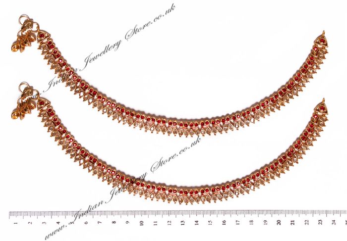 Polki Indian Anklet / Payal YARP04462 Indian Jewellery