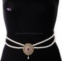 Pearl Drape & American Diamond, Gold Saree Belt - royal/indigo blue LELL11377 Indian Jewellery